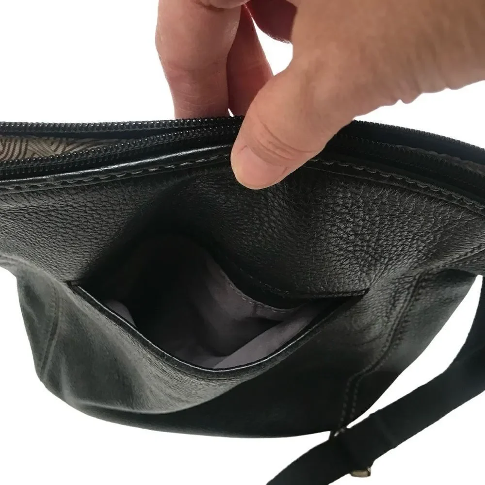 The Sak Sequoia black leather‎ hobo shoulder bag purse
